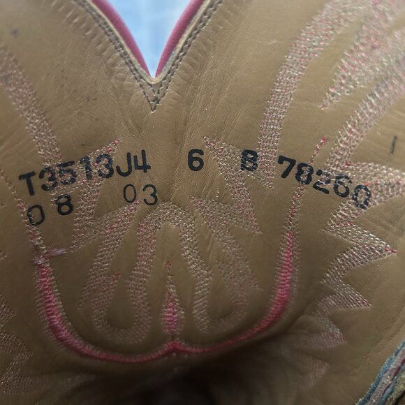 Lucchese 2000 Red Ostrich T3613J4 Western Cowboy Boots Womens 6 B - Picture 5 of 12